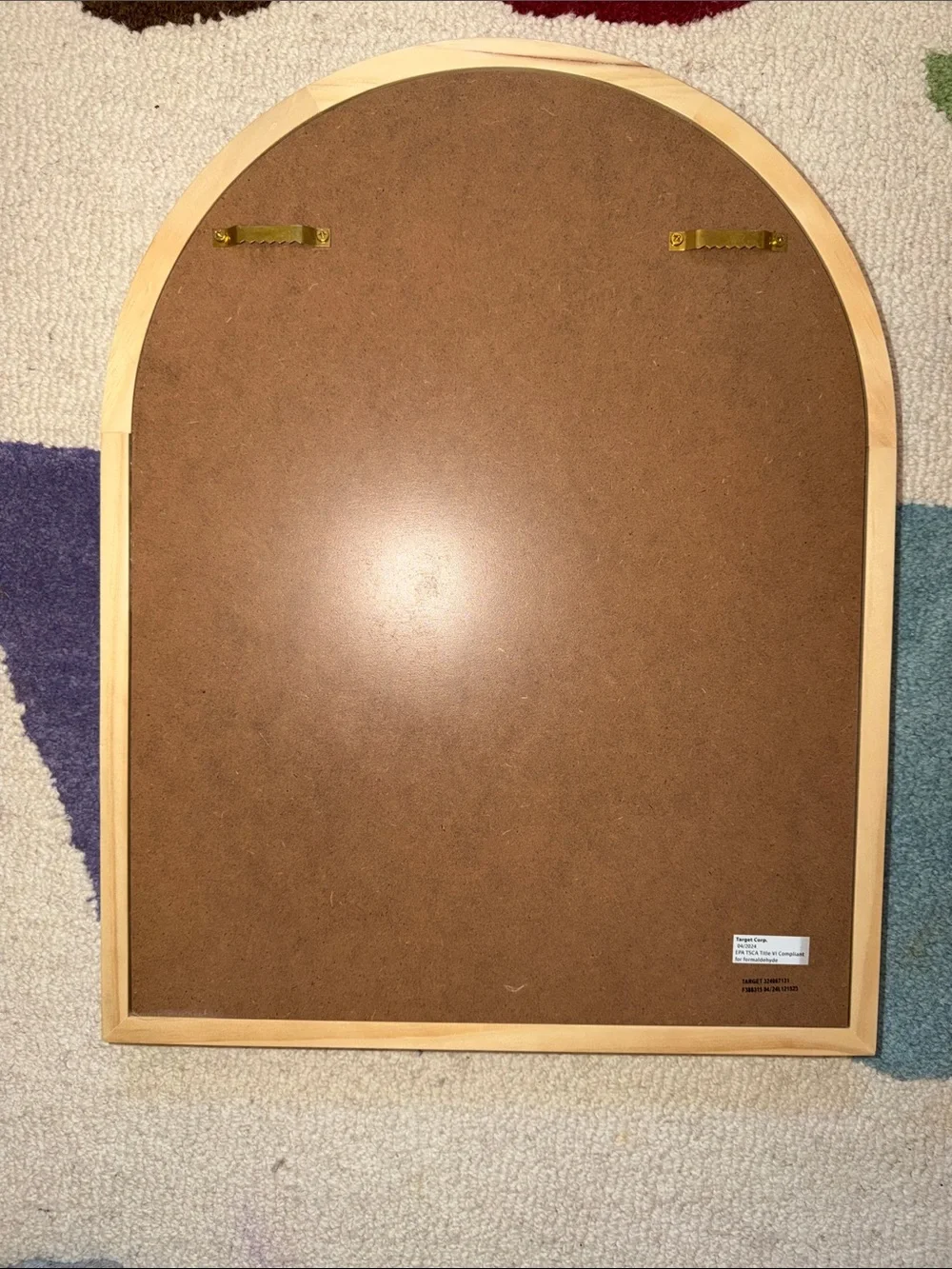 Arched 14”x18” Photo & Memory Collage Board w/ Patterned Fabric Hearth & Hand